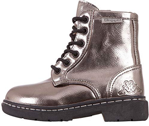 Kappa Deenish Shine Kids Scarpe da ginnastica Unisex - Bambini e ragazzi, Grigio (silver/black), 28 EU