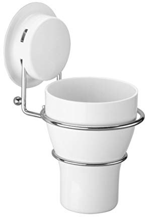DOITOOL Porte-gobelet à Ventouse pour Brosse à Dents Gargariste, Support Mural en Plastique, Support pour Dentifrice et Rasoir pour Salle de Bain