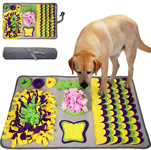 McNory Snuffle Mat para Perros, Alfombra de Actividades para Mascotas, Alfombra Olfato Perro Mascotas Perros tapete de Entrenamiento Rompecabezas Juguetes de alimentación Bowl(70 * 50 cm)