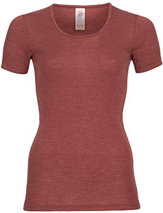 Engel Natur, Damen Unterhemd Kurzarm, 70% Wolle (kbT), 30% Seide (42-44, Kupfer)