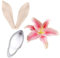Lot de 2 emporte-pièces en acier inoxydable en forme de fleur de lys - Moule en silicone pour décoration de gâteau de mariage, chocolat, sucre, savon