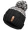 Unisex Herren Damen Warm Winter Chunky Color Block Ski Bommel Bommelmütze mit Kuscheligem Thermo Teddy Fleece Liner