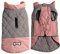 JoyDaog Hundemantel für kleine Hunde, wendbar, wasserdicht, warme Hundejacke für den kalten Winter, Rosa und Grau, Größe M