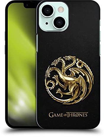 Head Case Designs Offizielle HBO Game of Thrones Gold Targaryen Embossed Sigils Harte Rueckseiten Handyhülle Hülle Huelle kompatibel mit Apple iPhone 13 Mini