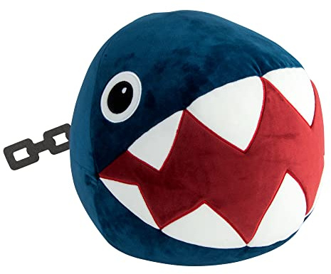 Nintendo Club Mocchi-Mocchi Super Mario Kettenhund Plüschfigur, Offiziell Lizenziertes Kuscheltier, 38 cm Groß, Weiches Sammlerstück, Geschenk für Kinder und Gaming-Fans