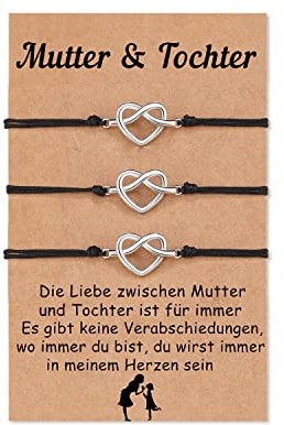 Aunis Mutter Tochter Armband Mädchen Armband Mutter Tochter Geschenk Armbänder für Mama Tochter Weihnachten Muttertag Geburtstag