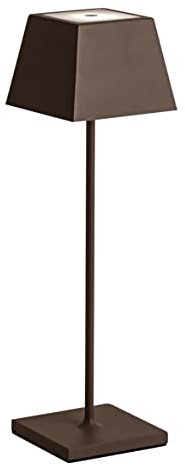 ROSSINI Siesta Lampada a Led da Tavolo Portatile Senza Fili Ricaricabile con USB Touch Dimmerabile IP54 Uso Interno/Esterno H.37cm 2,2watt Luce Calda 2700K 200lm 9 ore di Autonomia (Corten)