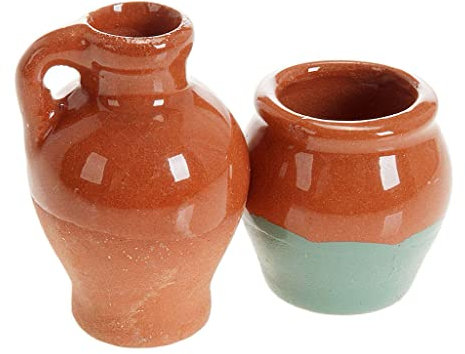 Holyart Anfore Terracotta smaltate 2pz diam 2,5 cm