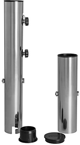 anndora Bodenhülse Edelstahl XL für HQ Sonnenschirm mit Adapter 60/50 mm Stamm