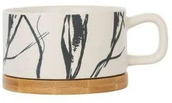 Sema - Tasse A The Terre Boheme Noir 25 CL Support Bois