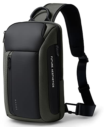 BANGE Bolso de la honda, bolso impermeable del pecho de los hombres bolsos de hombro Crossbody Sling Mochila para los hombres