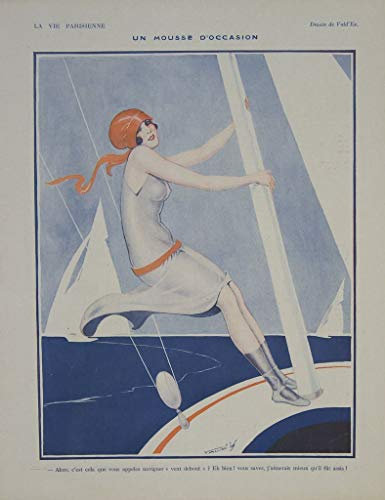 Poster Magazin Retro La Vie Parisienne Segelboot Vintage Zeitschrift 1920