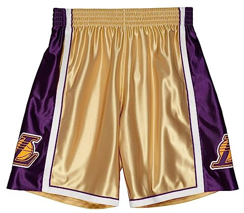 Mitchell & Ness 75th NBA Anniversary Gold Swingman Shorts Los Angeles Lakers, L
