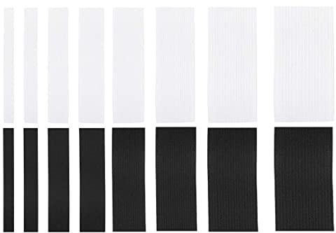 Standard - Gummiband Gummibänder zum Nähen elastisch weich Leichter Zug (schwarz, 20mm Breit // 5 Meter)