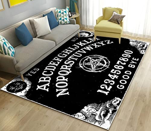 Ouija Teppich Triple Moon und Pentagramm Altar oder Tarot, Witchy Teppich Bodenmatte, Bereich Teppich Große rutschfeste Bodenmatte 140 * 200cm