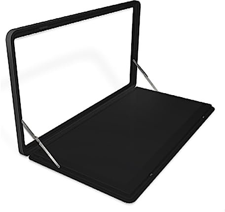 PERTID Wandklapptisch, Klapptisch, klappbarer, an der Wand montierter Drop Leaf Tisch für Wohnmobile, Externer Abschließbarer Wandtisch (Color : Negro, Size : B-60x45cm/23.6x17.7in)
