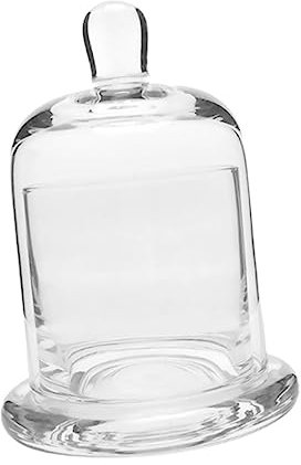 Artibetter 1 Set Campana Di Vetro Portacandele Per Candele in Vaso Cloche Centrotavola Da Tavolo Cupola Decorativa in Vetro Trasparente Portacera Bicchiere Piante Grasse Con Basamento