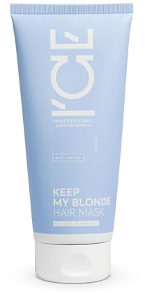 ICE Professional Keep My Blonde Mask – Intensivpflege für blondes Haar, Farbschutz & Anti-Gelbstich mit Lila-Pigment, Hyaluronsäure & natürlichen Extrakten, Anti-Yellow – Salonqualität, 200ml