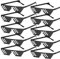 Leikurvo 10 Stück Thug Life Sonnenbrille, Mosaik Brille Party Sonnenbrille MLG Fun Sonnenbrille Unisex Sonnenbrillen Spielzeug Pixel Brille Set ideal für Partys und Verkleidungen