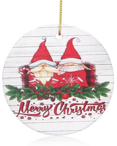 Niedlicher Weihnachtsbaumschmuck, Dekoration, Baum, klein, rund, Zwerg, Ornamente, Bauernhaus, Outdoor, Weihnachtsbaumschmuck für Mini-Baumdekoration, Weihnachtsschmuck