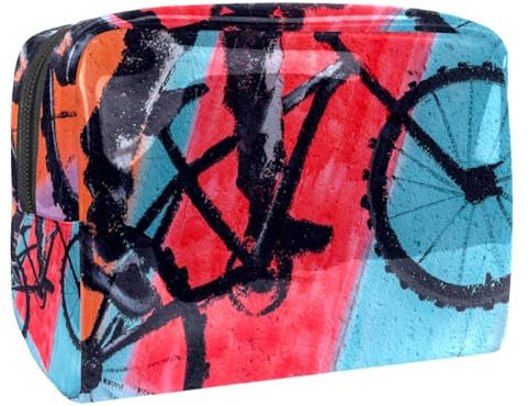 Street Art Graffiti Kosmetiktasche für Frauen, Reise-Kulturbeutel, groß, PVC, praktische Tasche, Organizer mit Reißverschluss, multi, 18.5x7.5x13cm/7.3x3x5.1in, Kulturbeutel