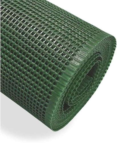 Malla Rejilla Jardín PVC Terrazas y Balcones | Red para Jardín | Resistente y Fácil de Instalar | Ancho 1m [Rollo 30m] Verde 5mm