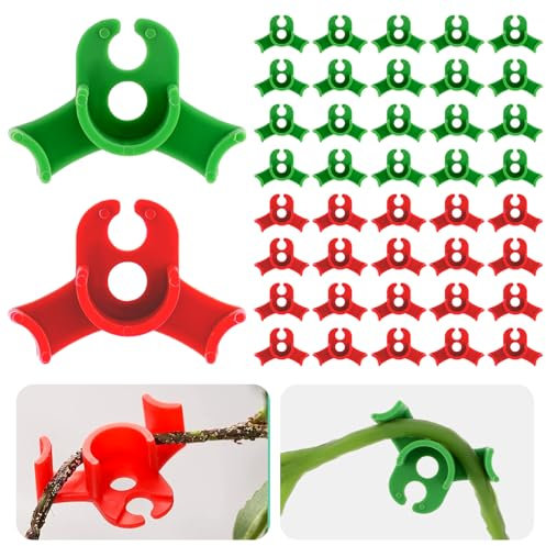 Ouligay 40 Stück Pflanzenbieger Lst Clips Pflanzen Clips 90 Grad Low Stress Training Clips Pflanzentrainer für Niedrige Belastung Pflanzenclips Zum Biegen von Pflanzenstämmen Ändern der Wuchsrichtung