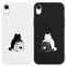 Yoedge 2 Pack Cute Lovers Cat Phone Case for iPhone XR 6,1, Ultrathin Soft TPU Silicone with Aesthetics Pattern, Shockproof Bumper Protector Matte Cover for iPhone XR, Girls Women Black White