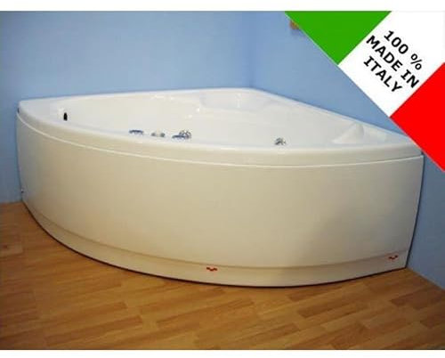 Baignoire d'angle avec jacuzzi 130x30 cm