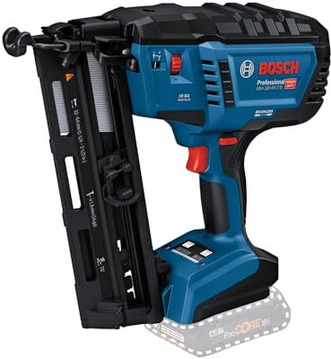 Bosch Professional 18V System Chiod. legno GNH 18V-64-2 M (mod. azion. sing./ripetizione, idonea per chiodi: 32-64 mm, 16 ga (1,6 mm) e angolo di inclinazione di 20°, senza batterie e caricabatteria)