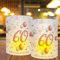 Bolosa 12 Windlichter 60. Geburtstag Deko, Happy Birthday Tischdeko, Goldrosa 60, Unparfümiert