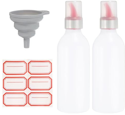 sourcing map Paquete de 2 botellas de plástico para salsas, recipiente de jarabe de plástico para ketchup, jarabe, aceite, aderezo, artes y manualidades, color rojo