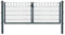 Dekor Doppeltore EXCLUSIVE in den Ausführungen Karo & Ring für Stabmattenzäune - Drahtstärke: 6/5/6 mm - mit Zierornamenten (RING, Anthrazit, B 300 x H 100 cm)