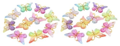 VILLFUL 30 Stück Schmetterlings Charme Für Selbstgemacht Handyhüllen Bunte Dekorationen Aus Langlebigem Resin Für Bastelprojekte Und Schmuckherstellung