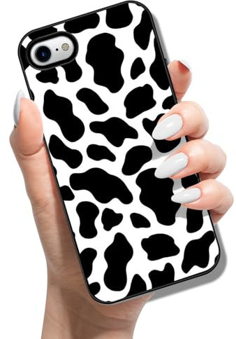 Printed Phone Case for iPhone SE (2022) / SE 2020/8 / 7 Soft TPU Bumper Silicone Protective Back Cover with Pattern Design for Girls Boys - Leopard Print