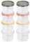 Reykentu 8 recipientes redondos de plástico con tapas, reutilizables, pequeños tarros de almacenamiento para congelador con tapa de rosca, 500 ml