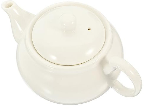 ABOOFAN Bollitore Compatto Per Il Tè Bollitore in Ceramica Teiera Tradizionale in Ceramica Teiera Bianca Per Ufficio