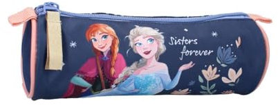 mybagstory - Rundes Federmäppchen für Kinder Mädchen – Die Eiskönigin – Kinder – Schule – Kindergarten – Größe 21 cm – Geschenkidee – Blau, Die Eiskönigin - Völlig unverfroren - Blau