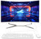 SIUGHVA 27 Curved FHD All-in-One Desktop PC, N100 Quad-Core Processor, 8GB RAM, 512GB SSD, High-Speed Wired Keyboard & Mouse, Elegant Design - Perfect for Home & Office Use (N100/8GB/512GB)