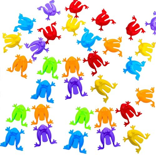 30 Pieces Jouet Grenouille Sauteuse,Grenouilles Sauteuses,Grenouilles Rebondissantes,Jouet Sautant Pour Enfants,Colorés Inspirent à Connaissance Des Couleurs D'enfants,Accessoires De Fête Pour Enfants