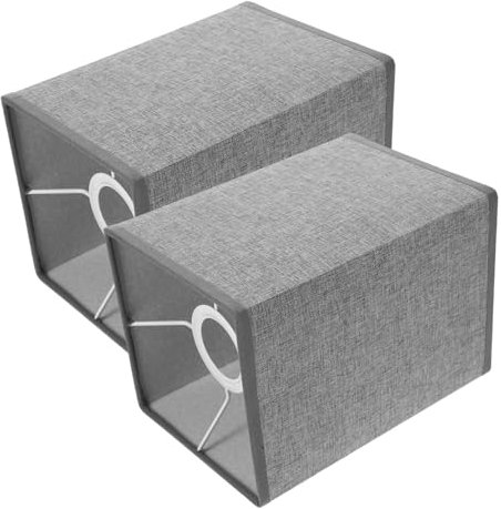 NULYLU 2stücke Eckiger Leinen Lampenschirm Abnehmbar Langlebig Weiches Lichtfilter Passend Für Nachttisch Stehlampen Einfacher Austausch Modernes Design Für Wohnraum