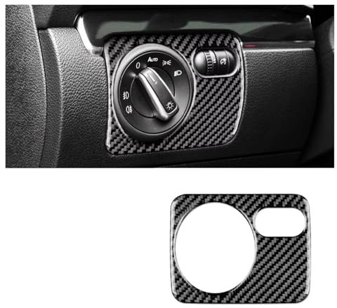 Innenzubehör Für VW für Golf 6 für GTI R MK6 für Scirocco Auto Scheinwerfer Schalter Panel Innen Trim Zubehör Weichen Carbon faser Aufkleber Auto Zierleiste(LHD)