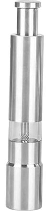 HOLIDYOYO Manuelle Mahlflasche Kaffeemühle Küchenhelfer Pfeffermühlen Pfeffermühle Küchenfunde Pfeffermühlen Salzmühle Nachfüllbar Edelstahl Silber