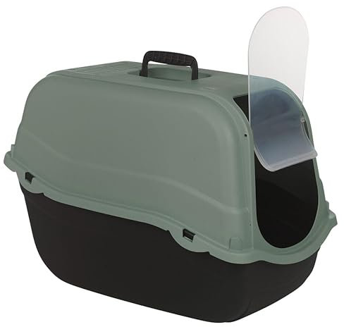 URBNLIVING Enclosed Cat Litter Box - Extra Large Hooded Tray with Filter, Carry Handle - Easy Clean, Odor Control, Secure Flap Door for Cats, 8 Color Options