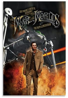 HUEAEHAHE Jeff Wayne Poster, Motiv: Der Krieg der Welten (2), dekoratives Leinwandposter, ästhetischer Poster, Druck, Wandkunst, Dekor-Poster, 50 x 75 cm, ungerahmt, 13