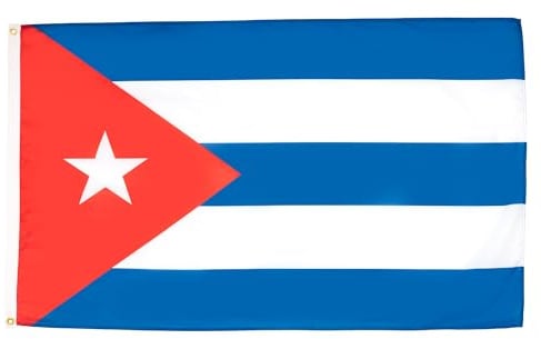 AZ FLAG Set da 10 Bandiere Cuba 150x90 cm Poliestere 100D 2 Occhielli | Uso interno ed esterno bandiera decorativa cubana doppie cuciture e bordi rinforzati con occhielli metallici