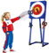 Axe Throwing Game Set, 2-in-1 Axe Throw & Lawn Dart Combo Backyard Game Set With 2 Axes, 2 Six-star Dart & 2 Darts, Dart Game Dart Board Metal Frame For Indoor & Outdoor, Family Kids & Adu(Color:blue)