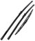 JBPIHZT Juego De Escobillas Limpiaparabrisas Delanteras Y Traseras para Seat para Ibiza 6L 2006-2008 Escobillas para Parabrisas Y Ventanas
