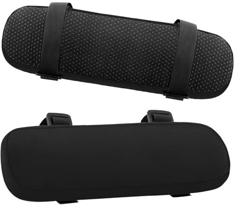 2 Pack Thick Office Chair Arm Pads Office Chair Arm Covers Armrest Pillow Elbow Support Rest Cushion for Wheelchair Computer Gaming and Desk Chairs for Elbow Relief Ergonomic(Black)