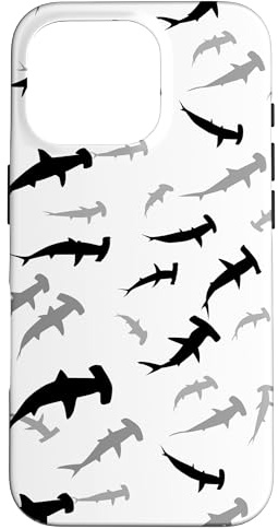 Minimalist Hammerhead Shark Ocean Case for iPhone 16 Pro